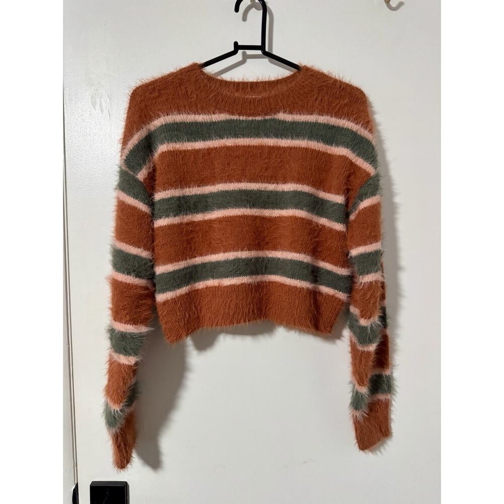 Full Tilt Women's XS Sweater Earth Tones Stripes